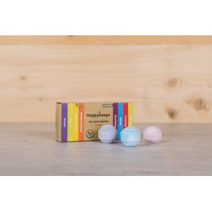 HappySoaps - Mini Bath Bombs Tropical Fruit